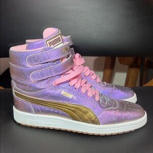 Puma Womens Sky 2 High 364253 01 Pink Casual Shoes Sneakers Size 8 US